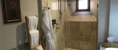 Standard Suite | Bathroom | Shower, designer toiletries, hair dryer, slippers