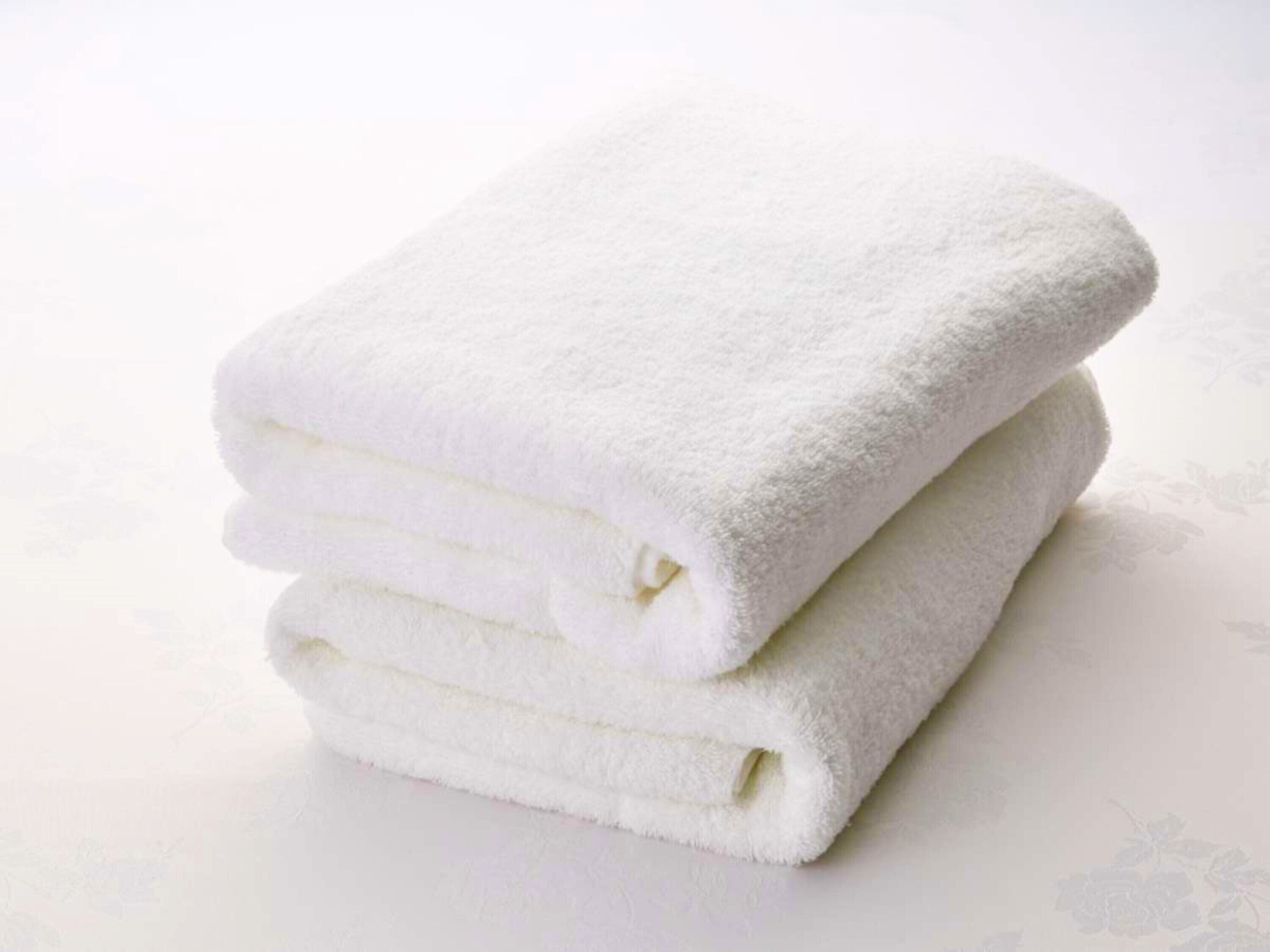 A stack of white towels.