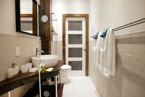 Comfort Studio Suite, Non Smoking, Kitchenette | Bathroom | Shower, rainfall showerhead, free toiletries, hair dryer - Loft Jacques-Cartier- Le Plateau Free Parking (Montreal)