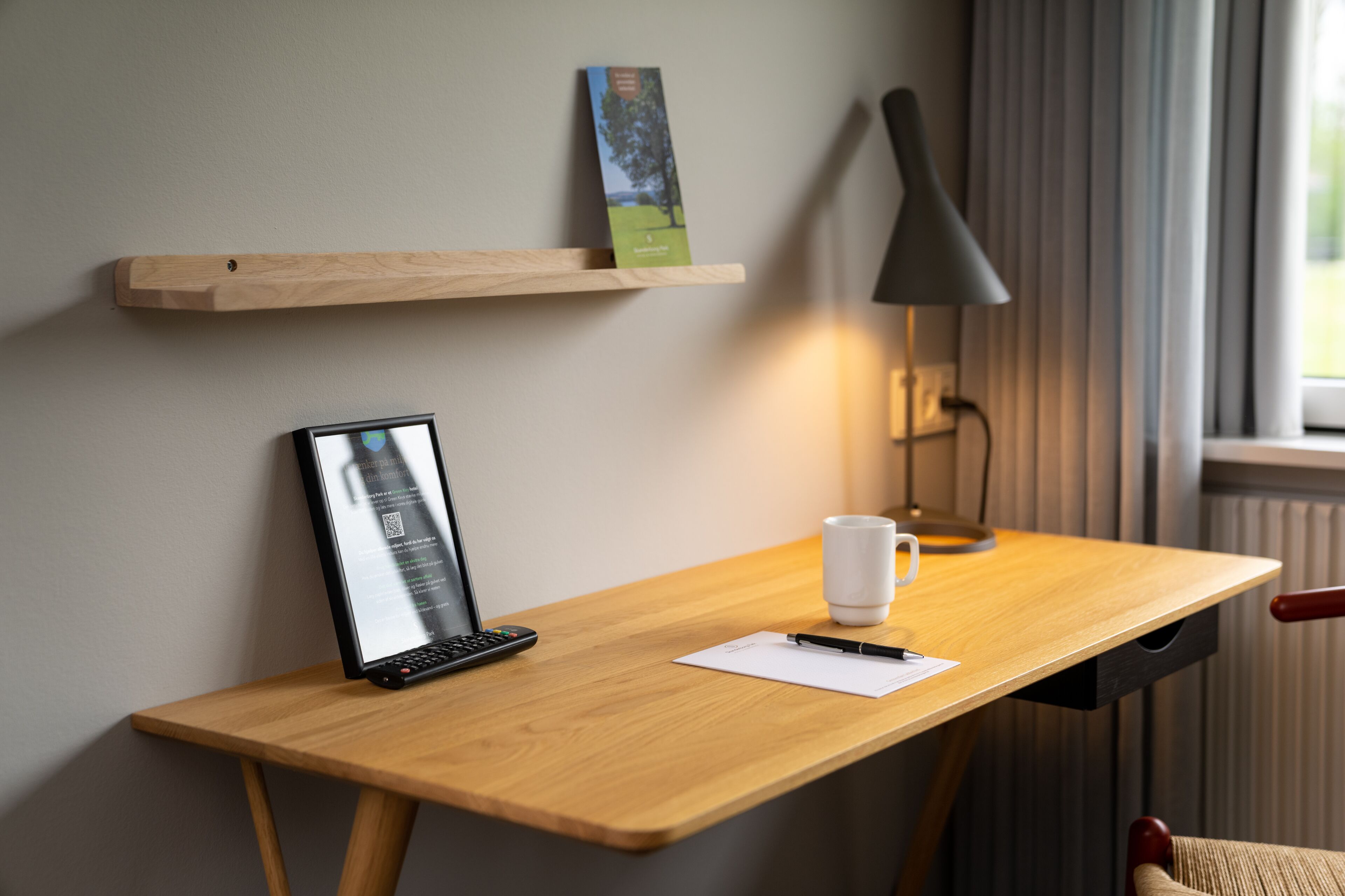 standard double room, lake view | 1 bedroom, in-room safe, desk, blackout curtains