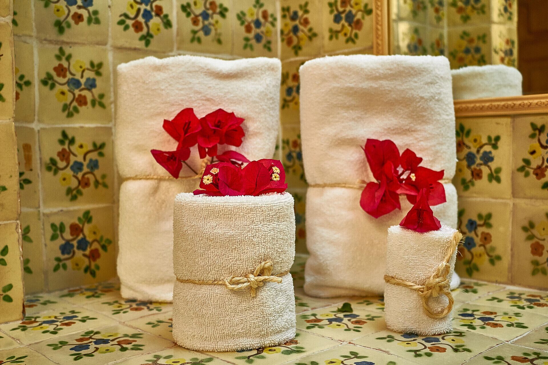 bathroom | shower, free toiletries, hair dryer, towels