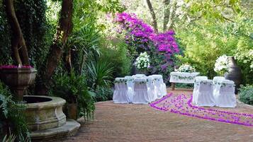 Outdoor wedding area