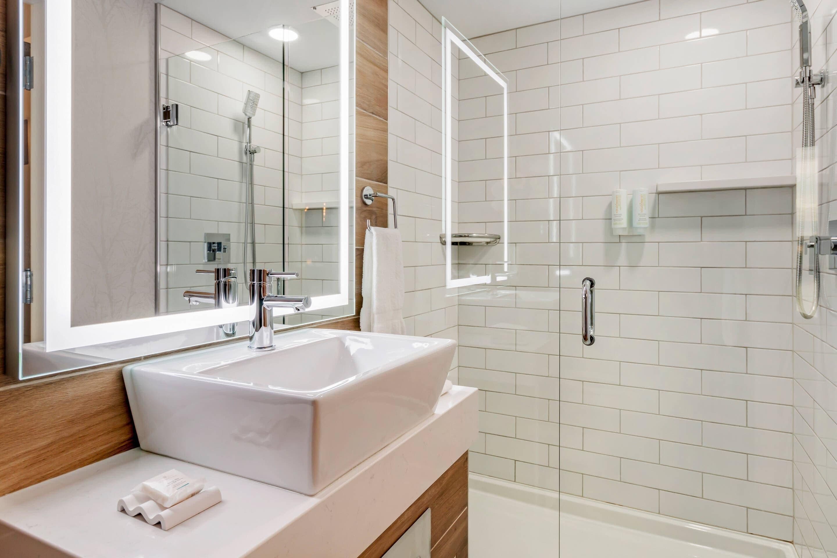 hypo-allergenic bedding, pillow-top beds, desk, blackout curtains