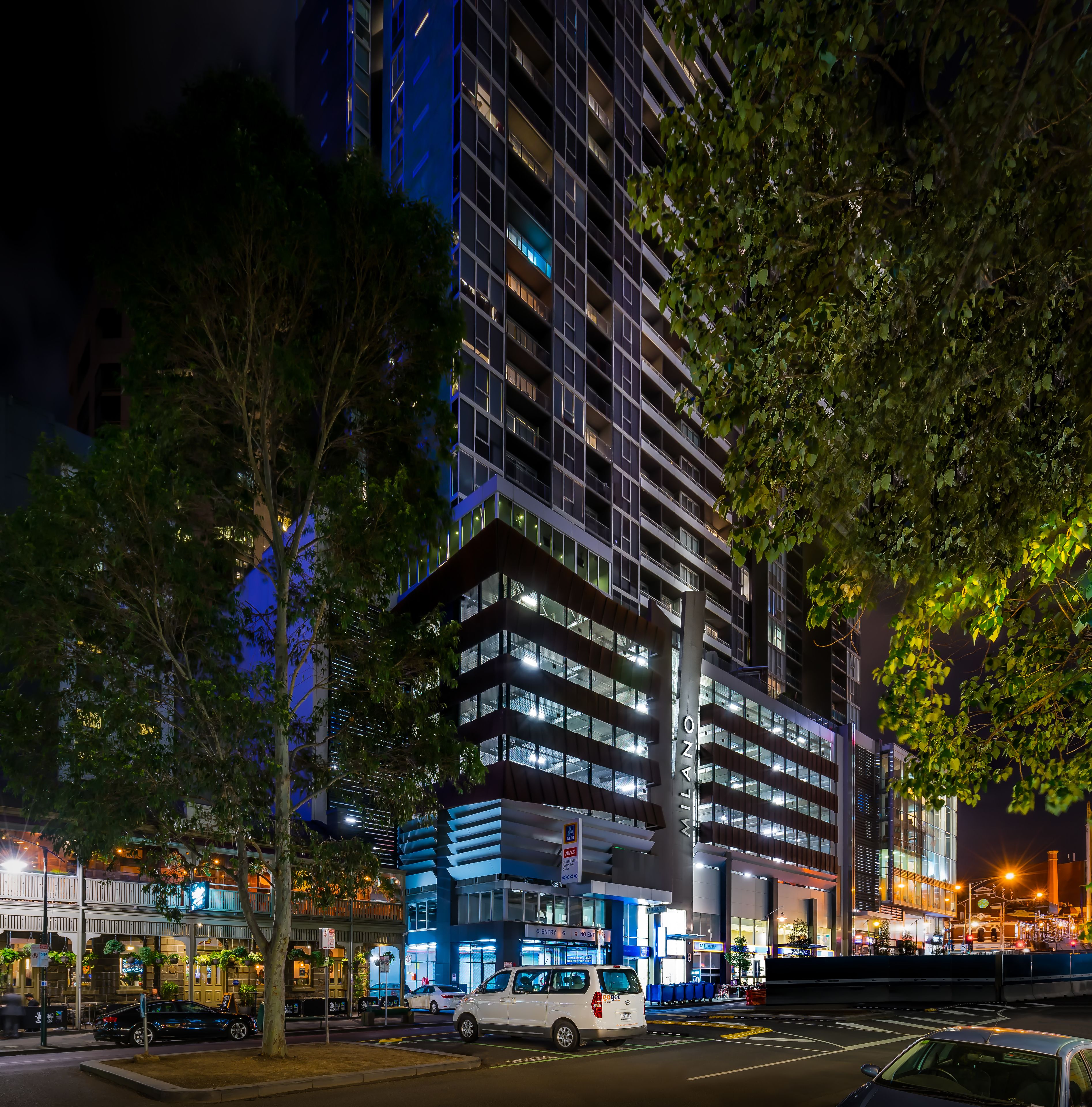 Front of property – evening/night