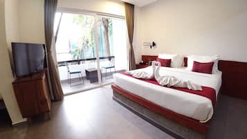 Down duvets, pillow-top beds, rollaway beds, free WiFi