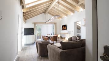 Apartment, 3 Bedrooms, Balcony, Mountain View (Matterhorn) | Living area | Flat-screen TV