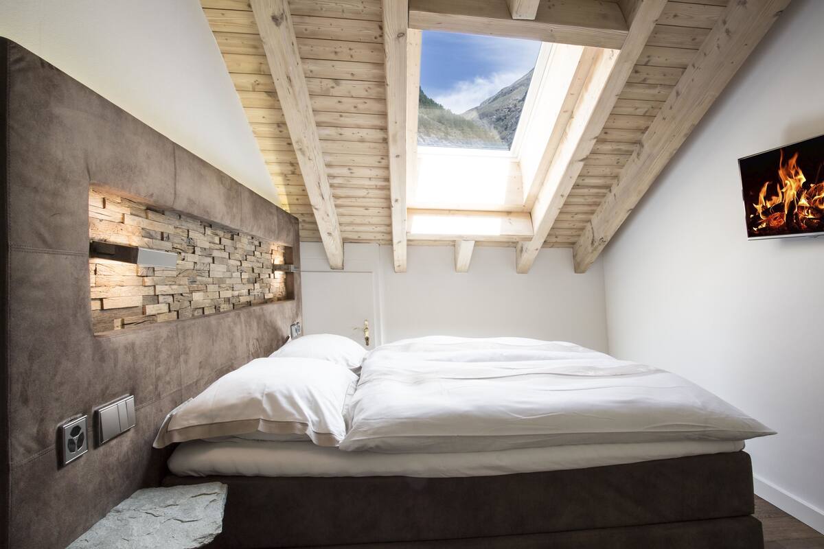 公寓, 3 间卧室, 阳台, 山景 (Matterhorn) | 高档床上用品、免费婴儿床、免费 WiFi、特色家居