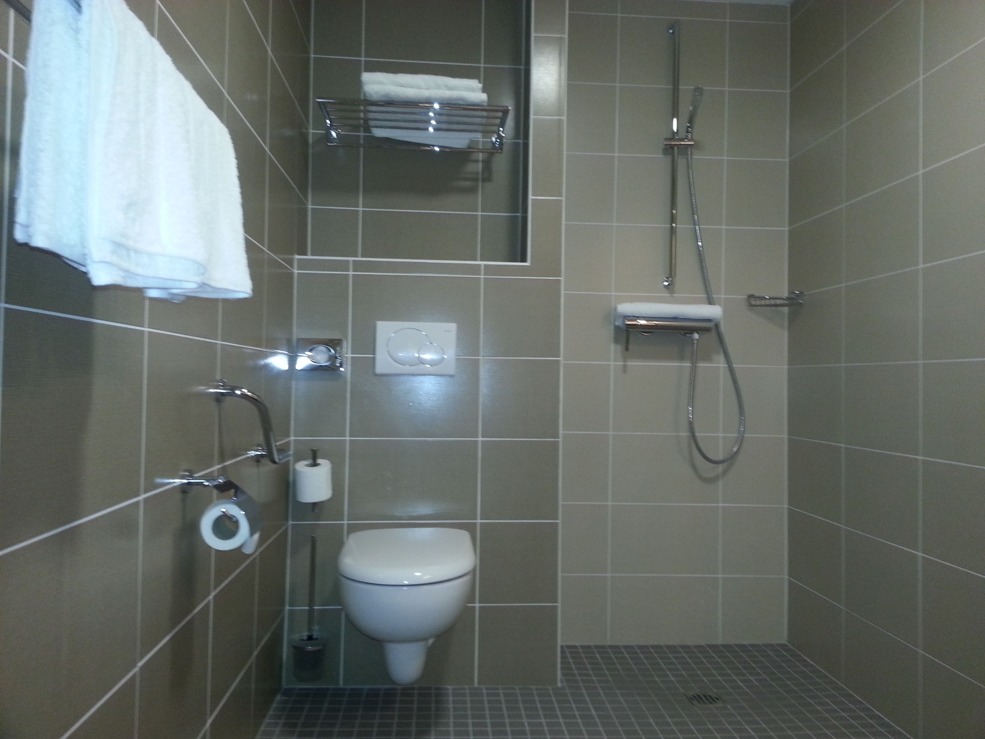 free toiletries, hair dryer, towels