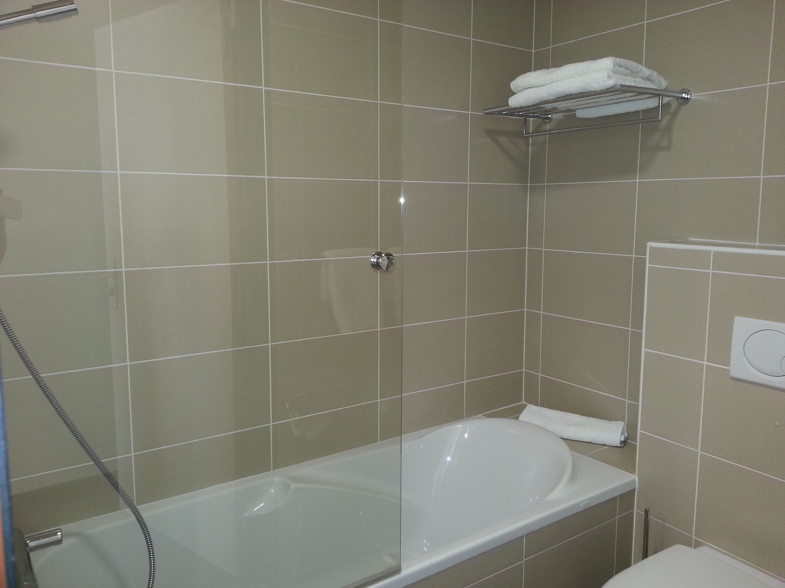 free toiletries, hair dryer, towels