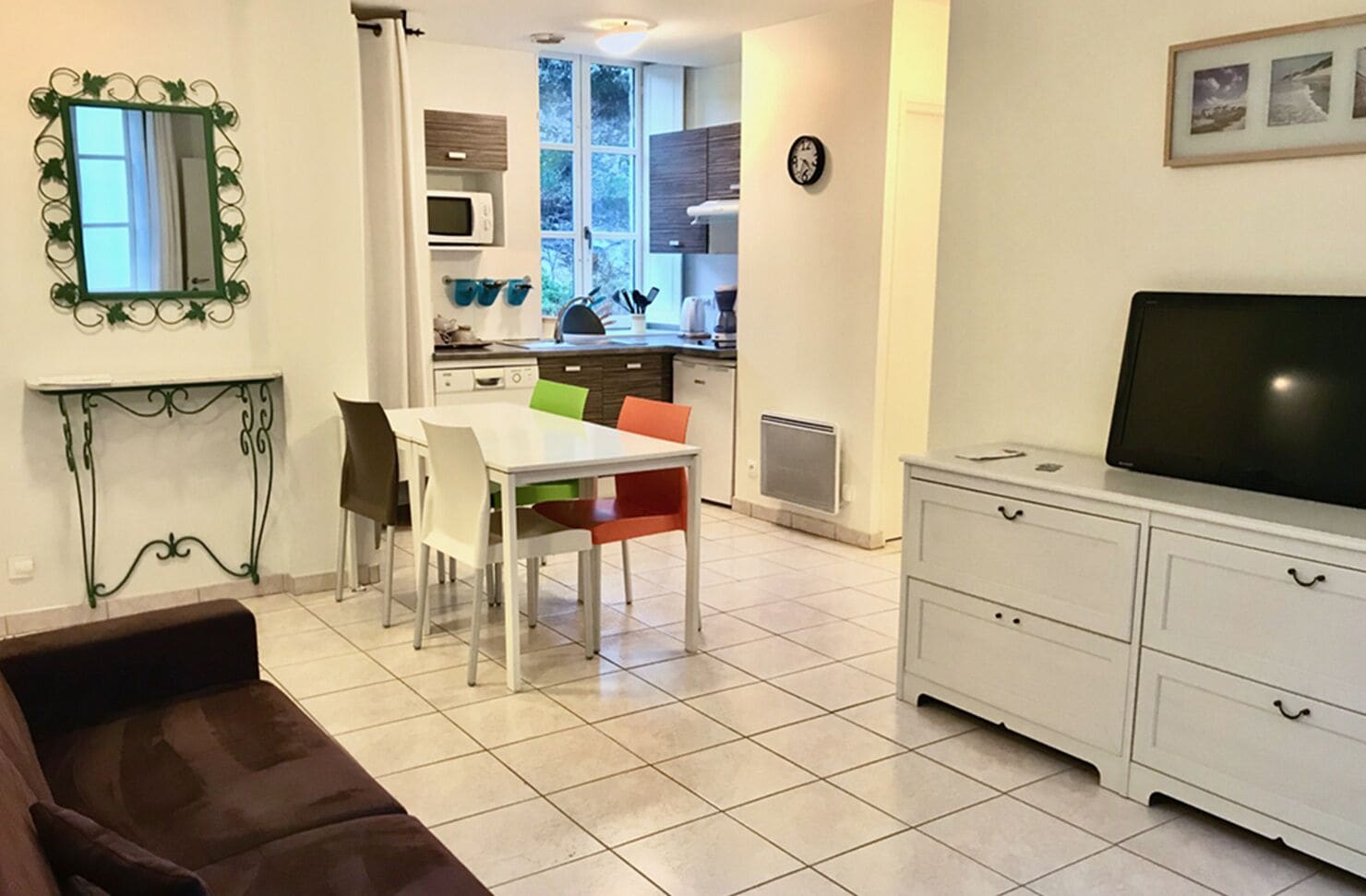 Premium Apartment, 1 Bedroom (Le Castel) | Living area | Flat-screen TV