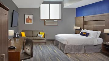 1 dormitorio, ropa de cama de alta calidad, caja fuerte y escritorio