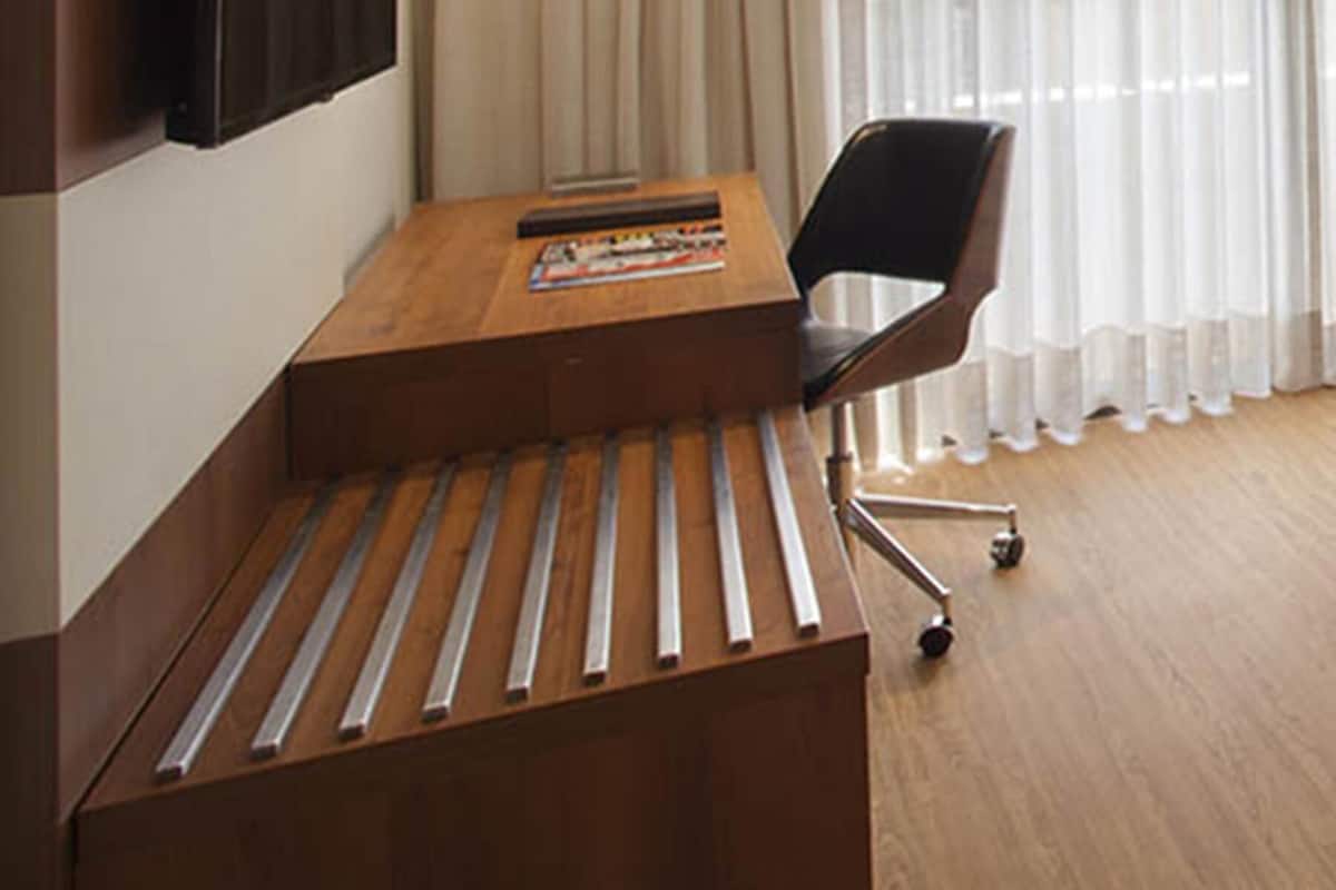 1 soveværelse, minibar, pengeskab på værelset, skrivebord