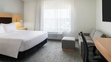 Studio, 1 King-Bett und Schlafsofa | Verdunkelungsvorhänge, schallisolierte Zimmer, Bügeleisen/Bügelbrett
