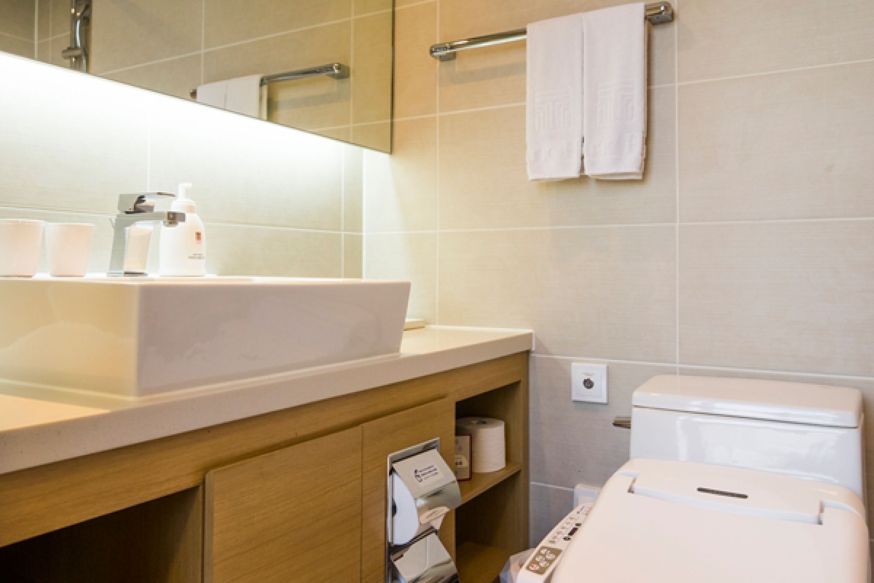 standard twin room | bathroom | shower, free toiletries, hair dryer, bathrobes