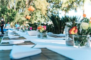 Outdoor wedding area