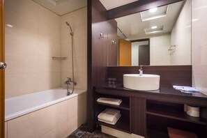 Family Room | Bathroom | Hair dryer, slippers, towels, soap