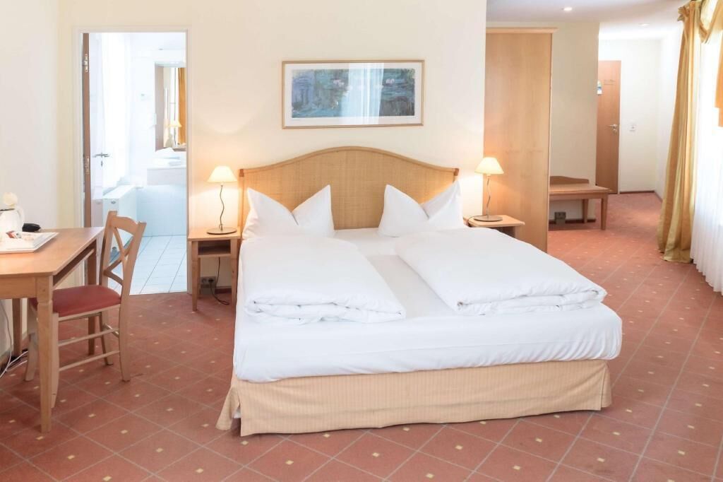 Hypo-allergenic bedding, desk, blackout curtains, soundproofing