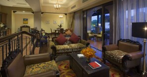 42-inch LCD TV with satellite channels, TV, DVD player