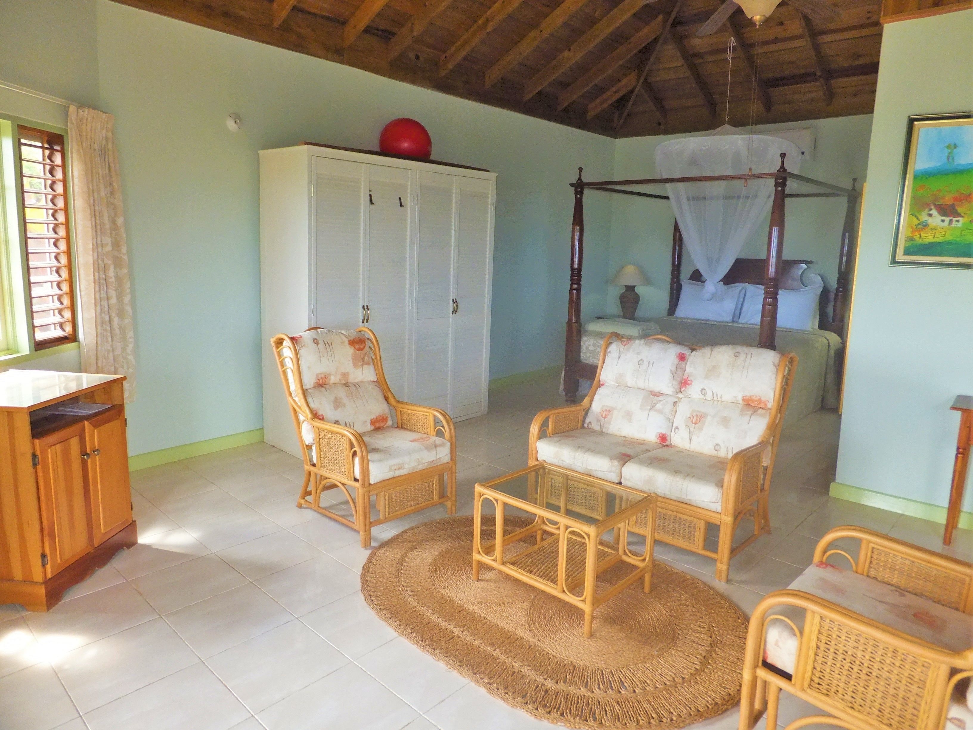 superior room, 1 king bed, terrace, garden view | 1 bedroom, desk, soundproofing, iron/ironing board