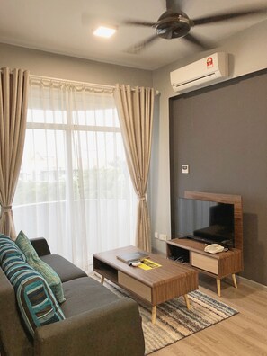 Family Apartment, 3 Bedrooms | Living area | LCD TV - Seaview Apartment (Langkawi)