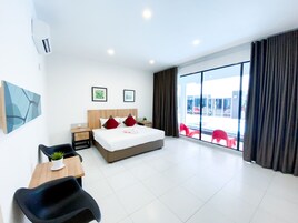 Suíte executiva | Frigobar, cofres nos quartos, escrivaninha