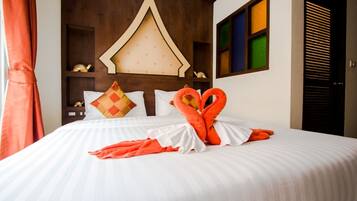 Free minibar items, in-room safe, blackout curtains, rollaway beds