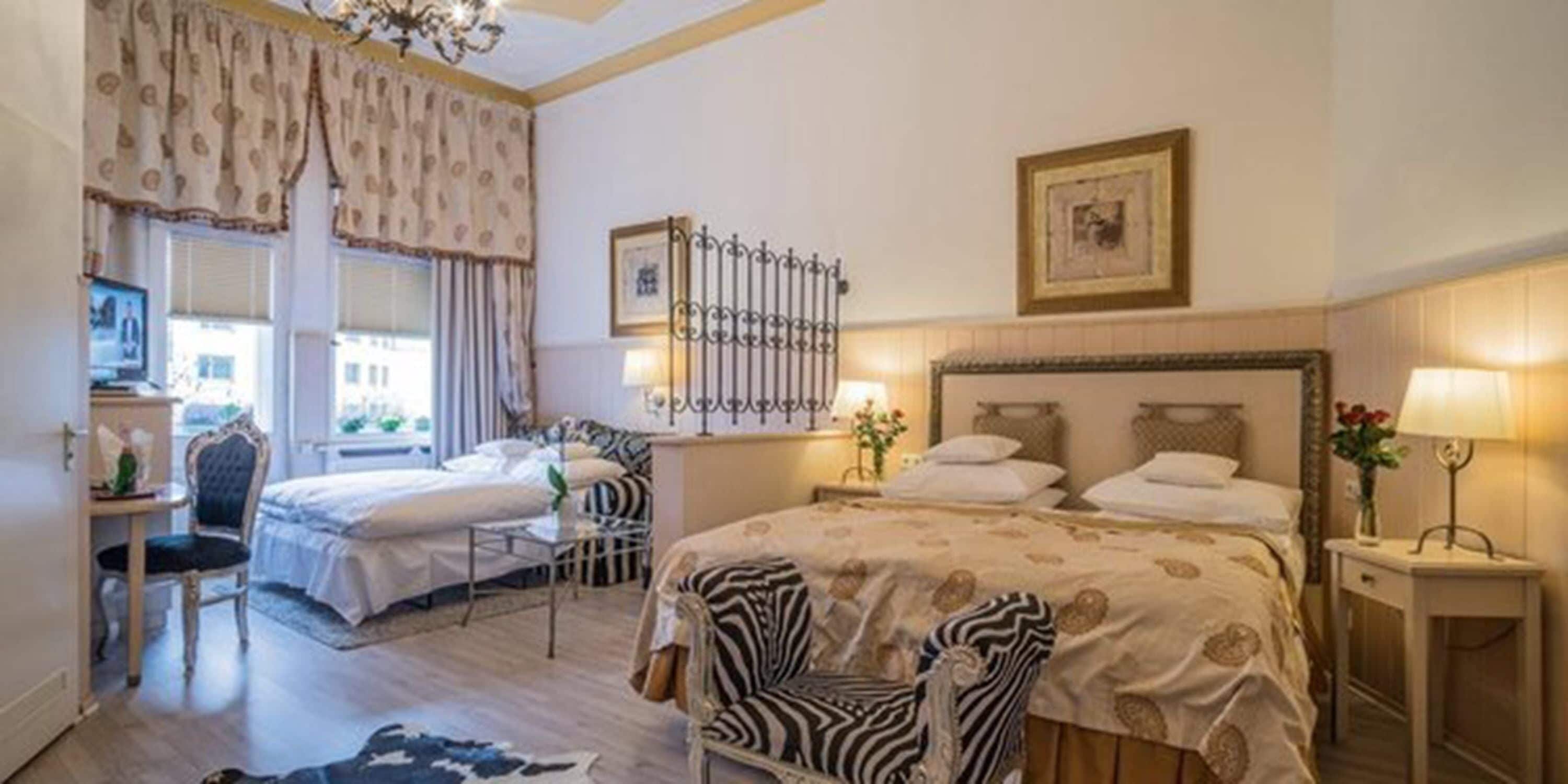 Hypo-allergenic bedding, minibar, in-room safe, individually decorated