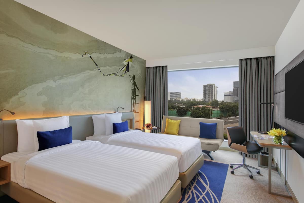 Rom – premier, 2 enkeltsenger, Club Lounge-tilgang, executive-nivå | Sengetøy i egyptisk bomull, sengetøy av topp kvalitet og minibar