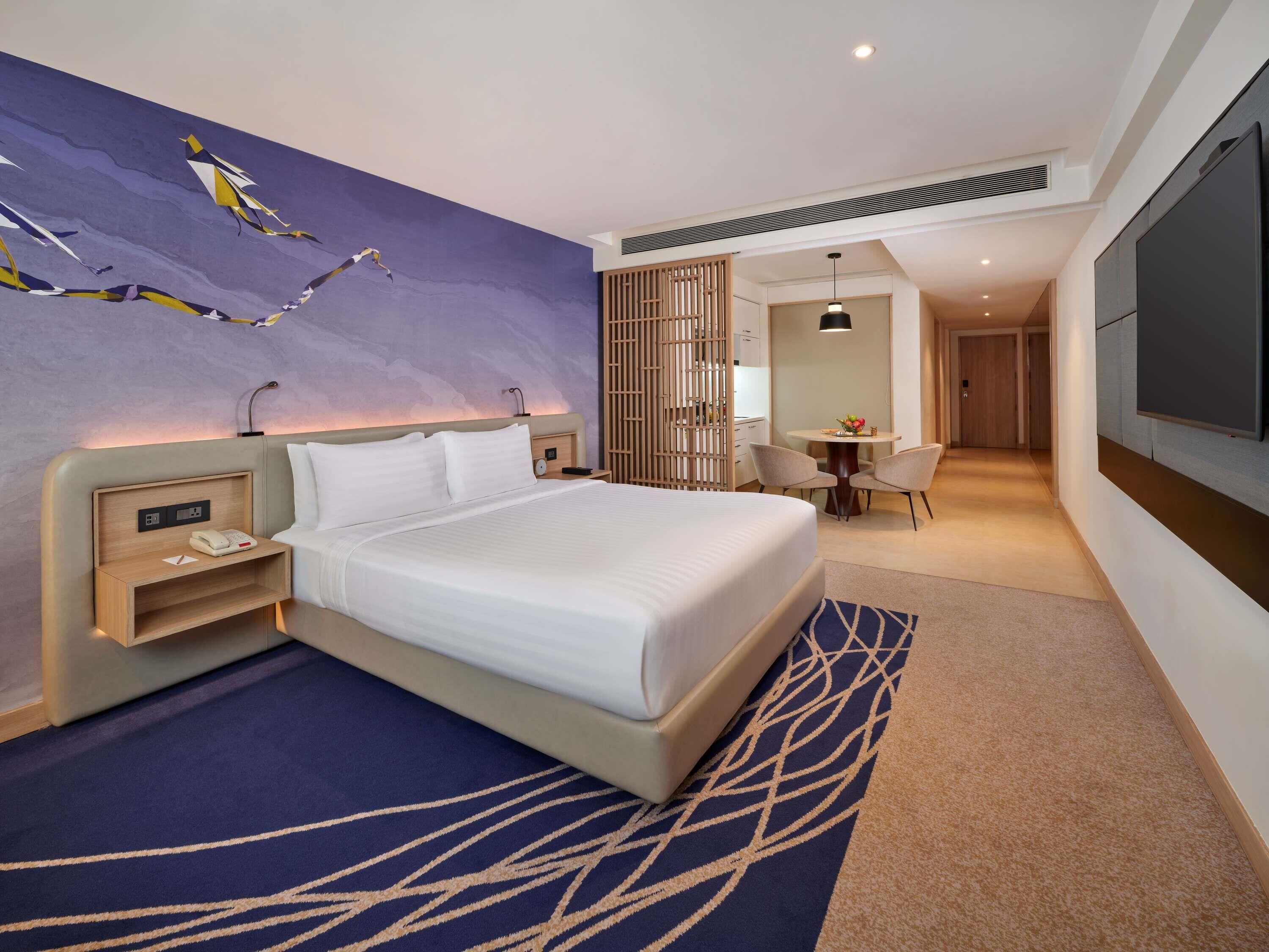 Suite Premier, 1 cama matrimonial y sofá cama, con acceso al salón lounge del club | Sábanas de algodón egipcio, ropa de cama de alta calidad y minibar 