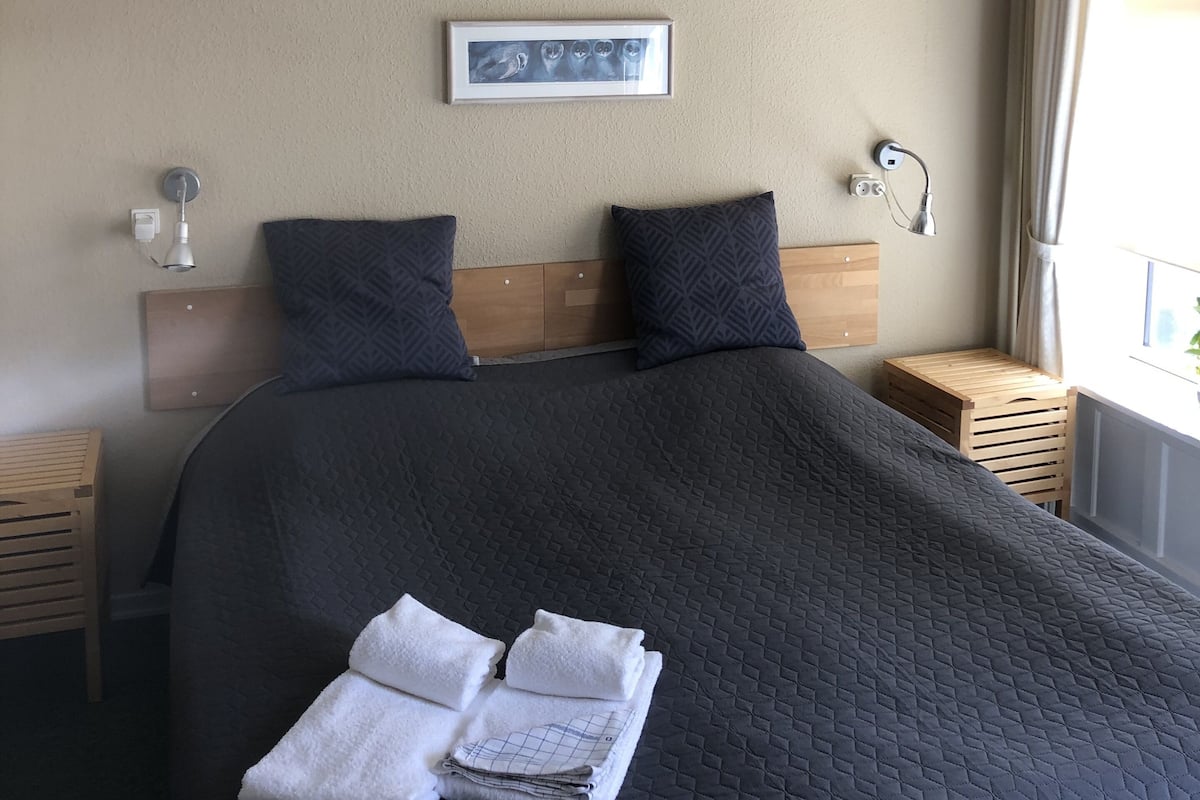 Kamar Double | Seprai antialergi, ruang kerja ramah laptop, dan setrika/meja setrika