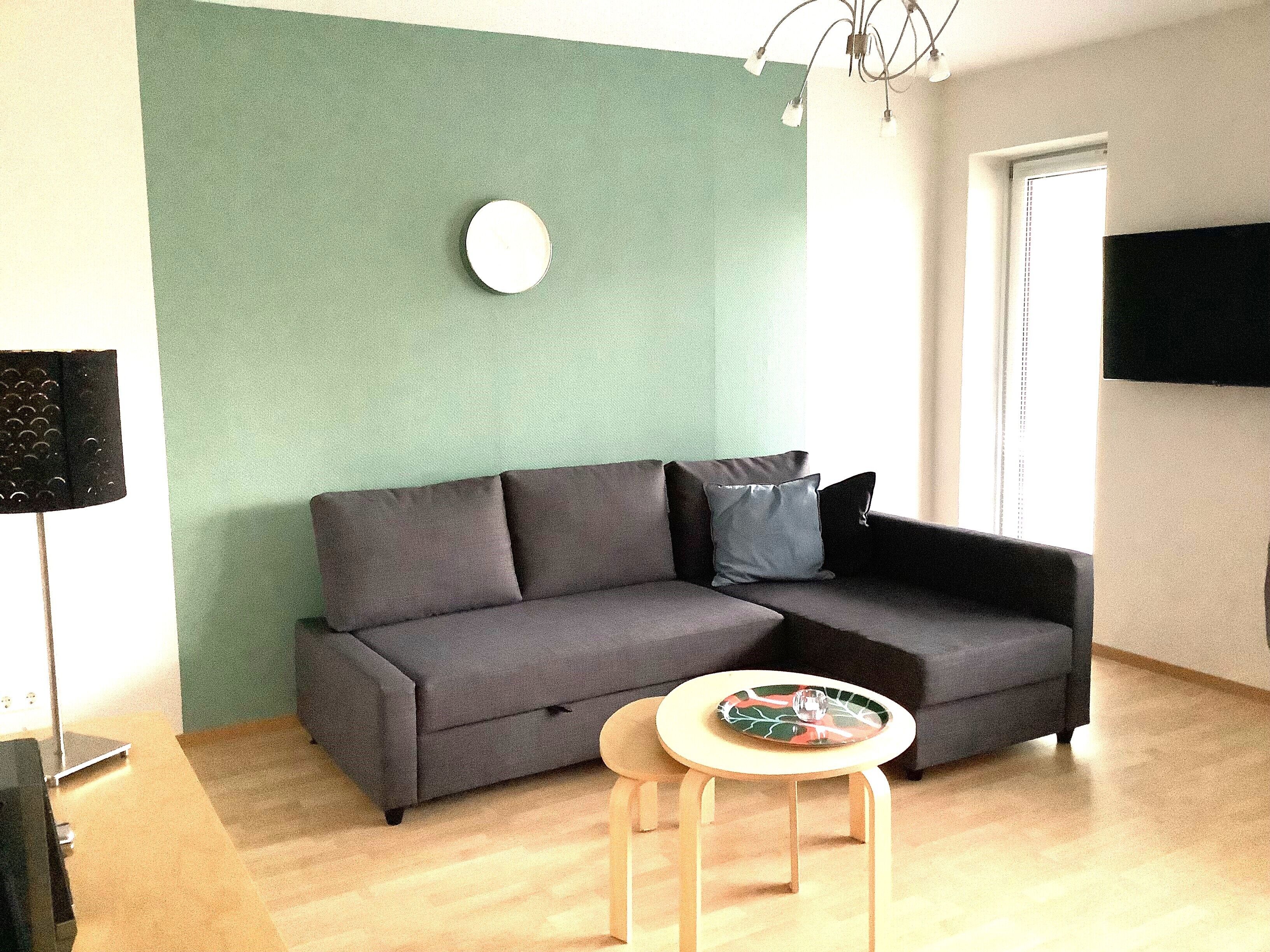 Apartment, 1 Schlafzimmer | Wohnbereich | Flachbildfernseher