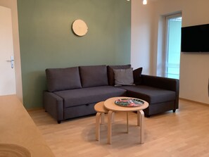 En 108-centimeters Flatskjerm-TV med digitale kanaler
