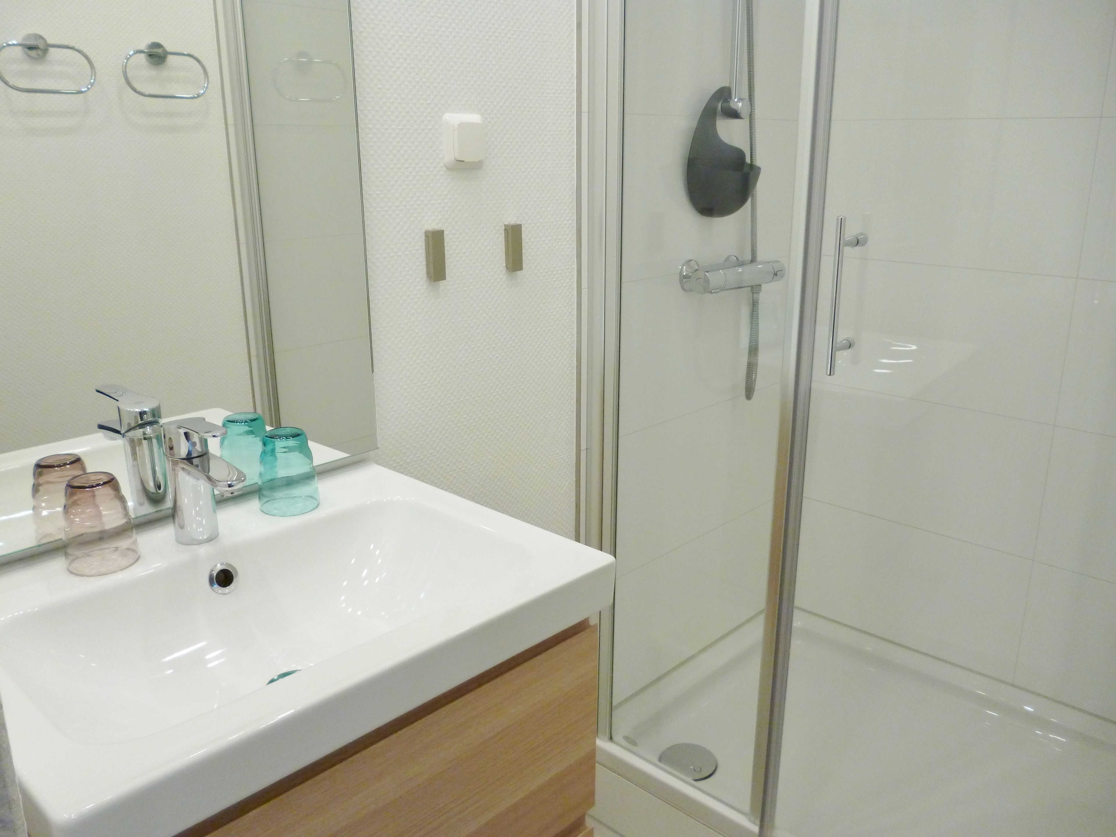 double room | bathroom shower