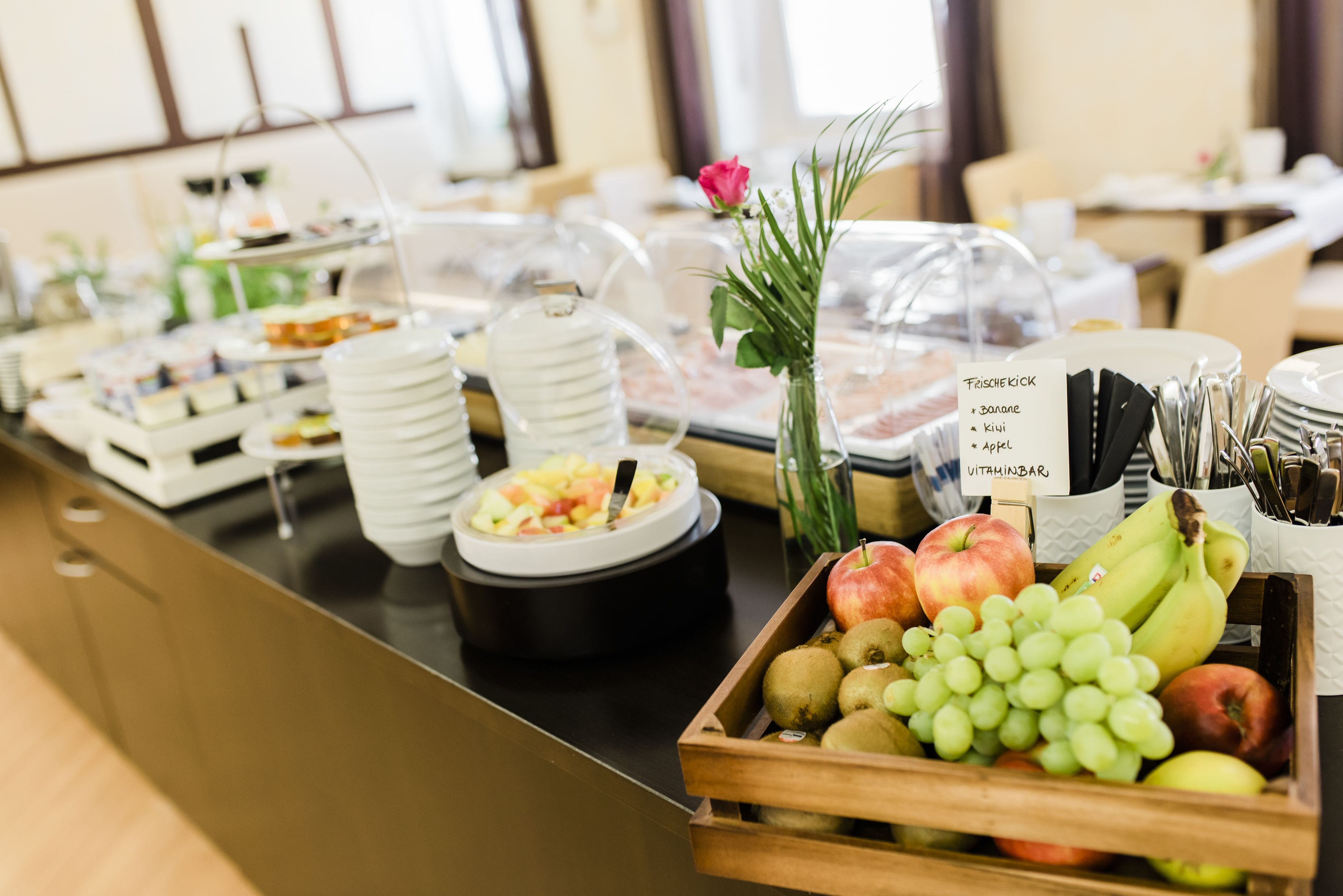 daily buffet breakfast (eur 13.00 per person)