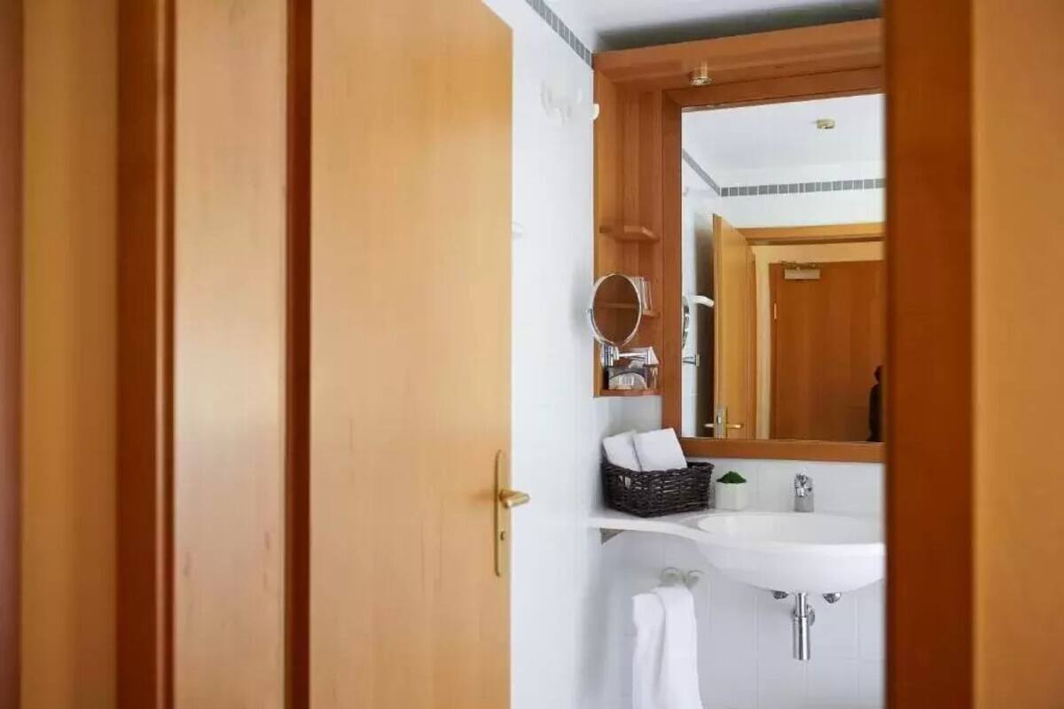 free toiletries, hair dryer, bathrobes, towels