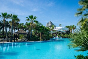 Indoor pool, 2 outdoor pools, pool umbrellas, sun loungers
