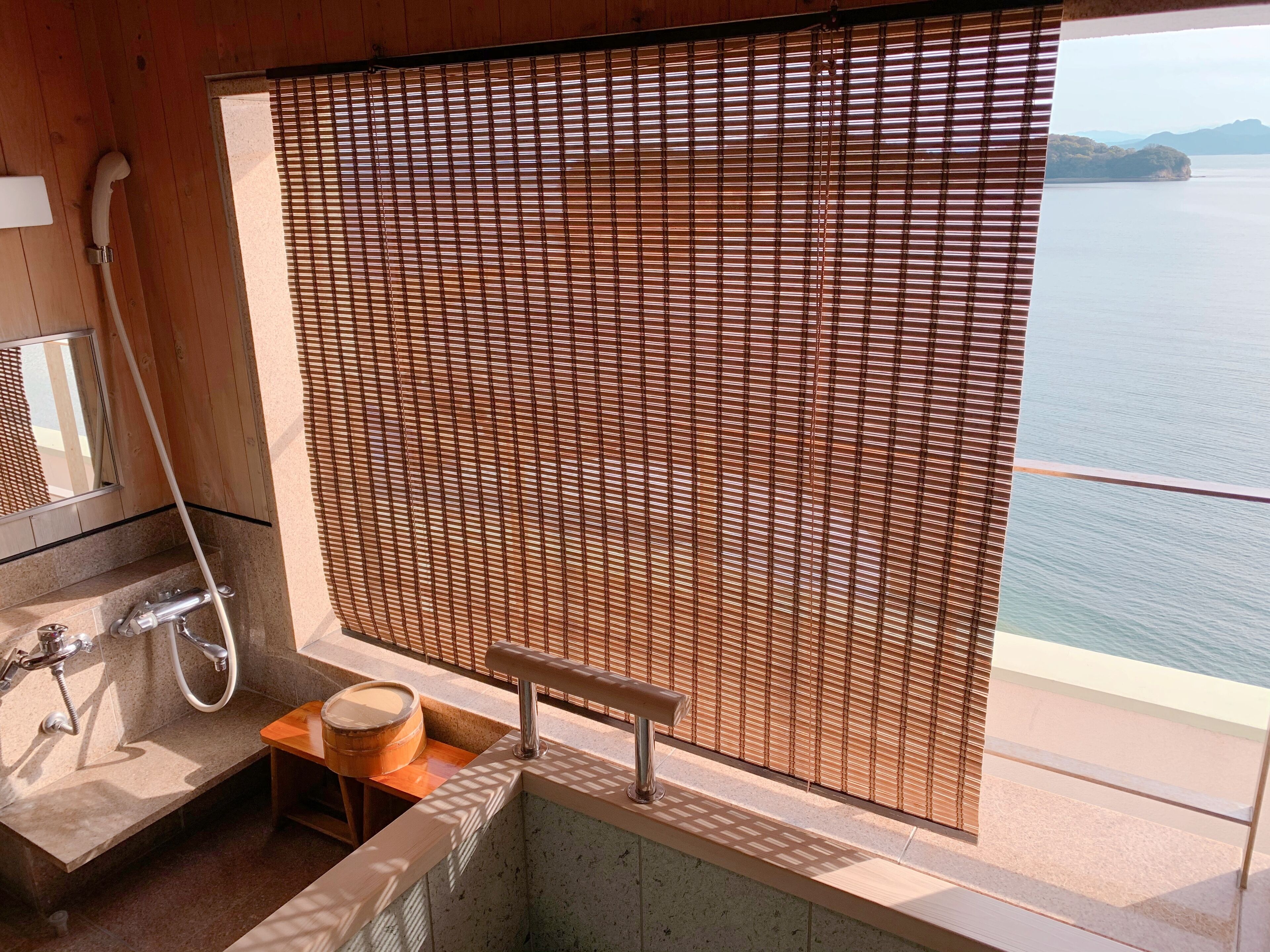 executive room with open air bath, angel road & sea view, typea  | bathroom | separate bathtub and shower, slippers, bidet, towels