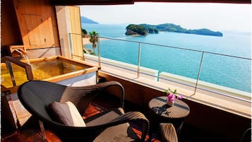 Executive Room with Open Air Bath, Angel Road & Sea View, typeC | Balcony view