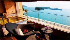 Executive Room with Open Air Bath, Angel Road & Sea View, typeC  | Balcony view