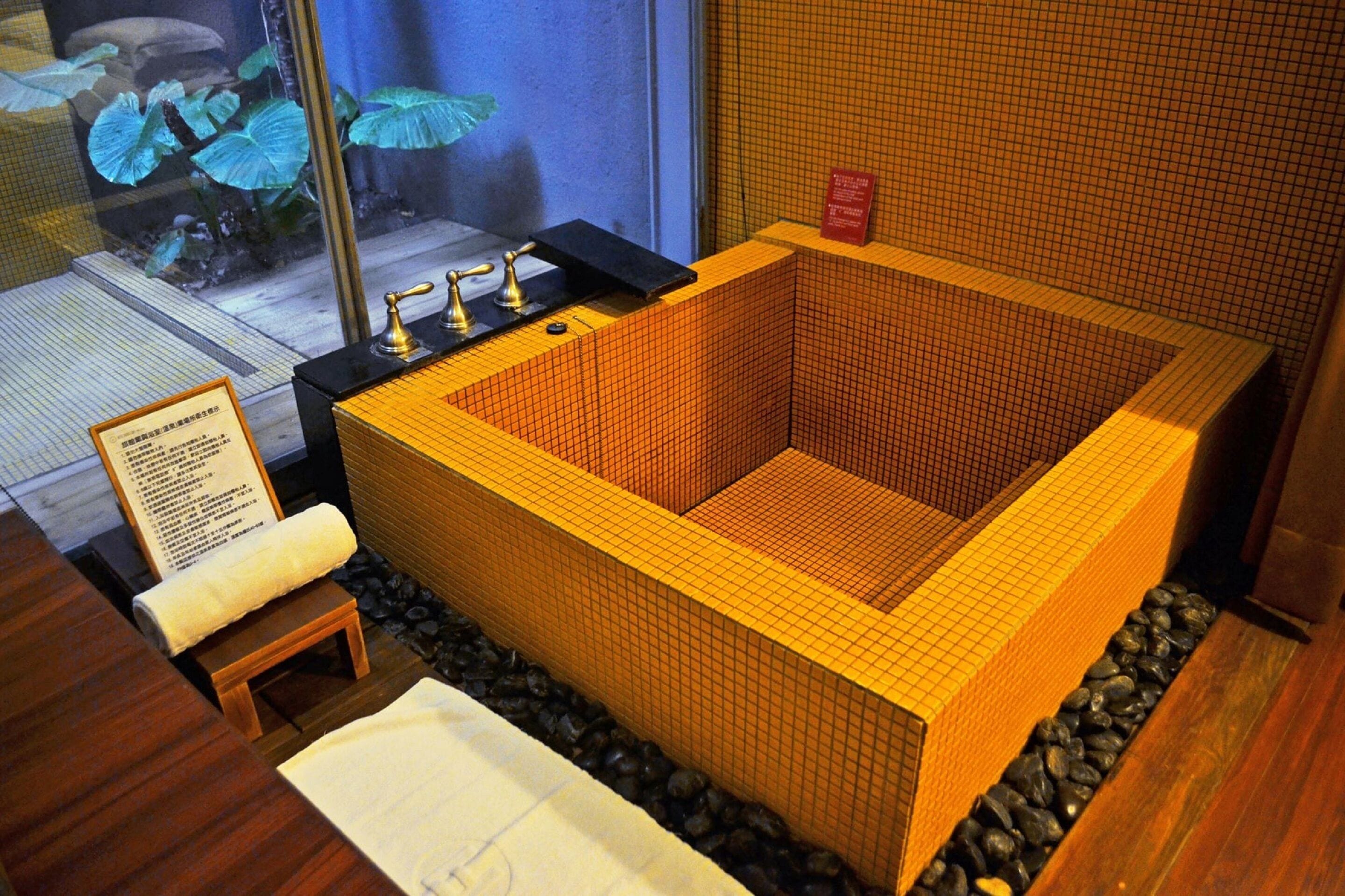 sweet suite for resting (b1) | bathroom | separate bathtub and shower, spring water bathtub, free toiletries