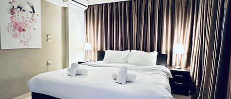2 bedrooms, minibar, in-room safe, soundproofing