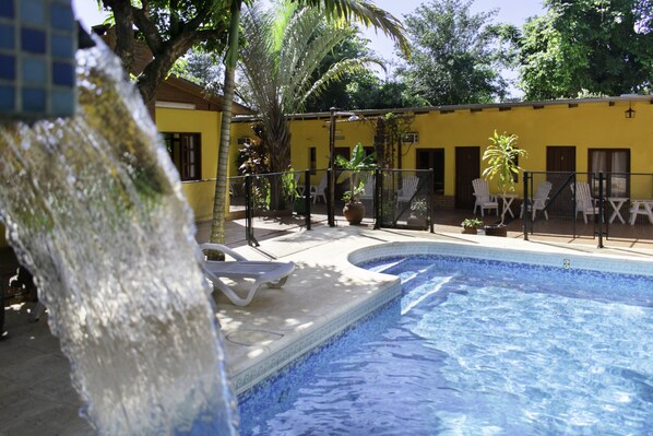 Indoor pool, outdoor pool, open open 24 hours a day, pool loungers