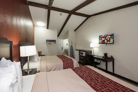 Deluxe Room, 2 Queen Beds, Non Smoking | Desk, blackout drapes, iron/ironing board, rollaway beds