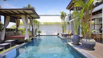 Luxury-Villa, 4 Schlafzimmer, eigener Pool, eingeschränkter Meerblick | Ausblick vom Zimmer