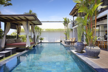 Luxury Villa, 4 Bedrooms, Private Pool, Partial Sea View | View from room