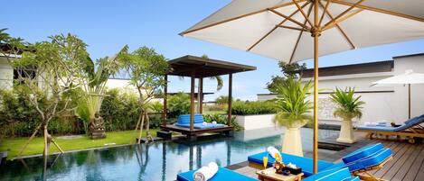 Villa Luxe, 4 chambres, piscine privée, vue partielle sur la mer | Piscine privée