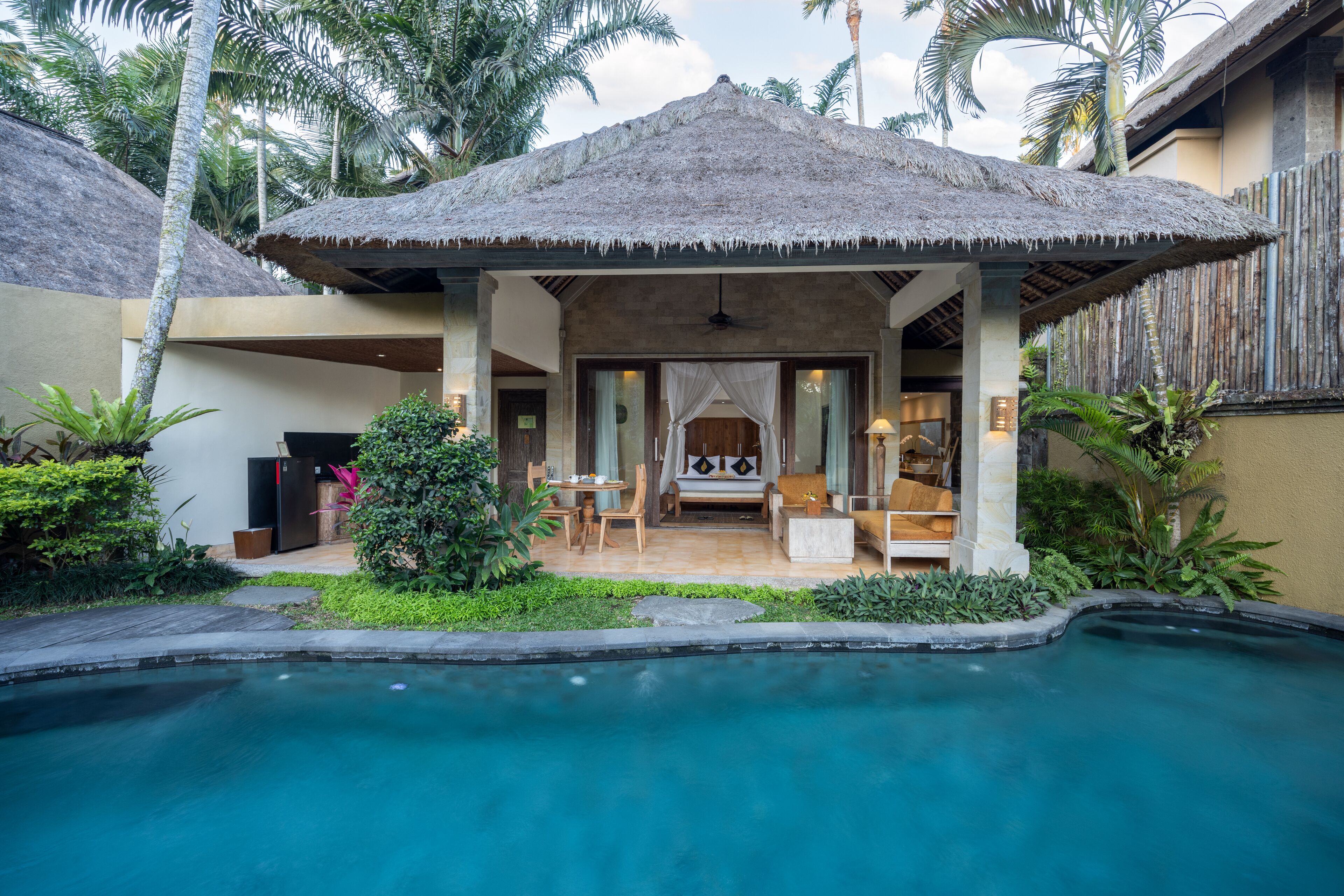 One Bedroom Pool Villa | Minibar, in-room safe, desk, iron/ironing board