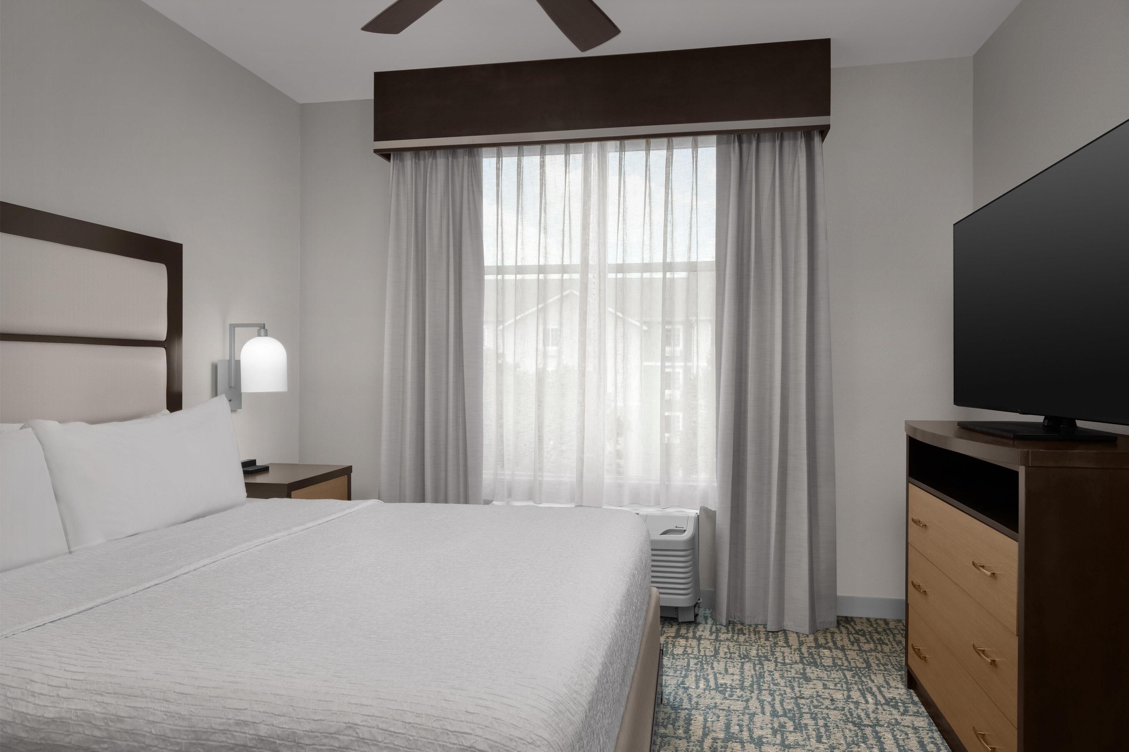 Desk, blackout curtains, iron/ironing board, free WiFi