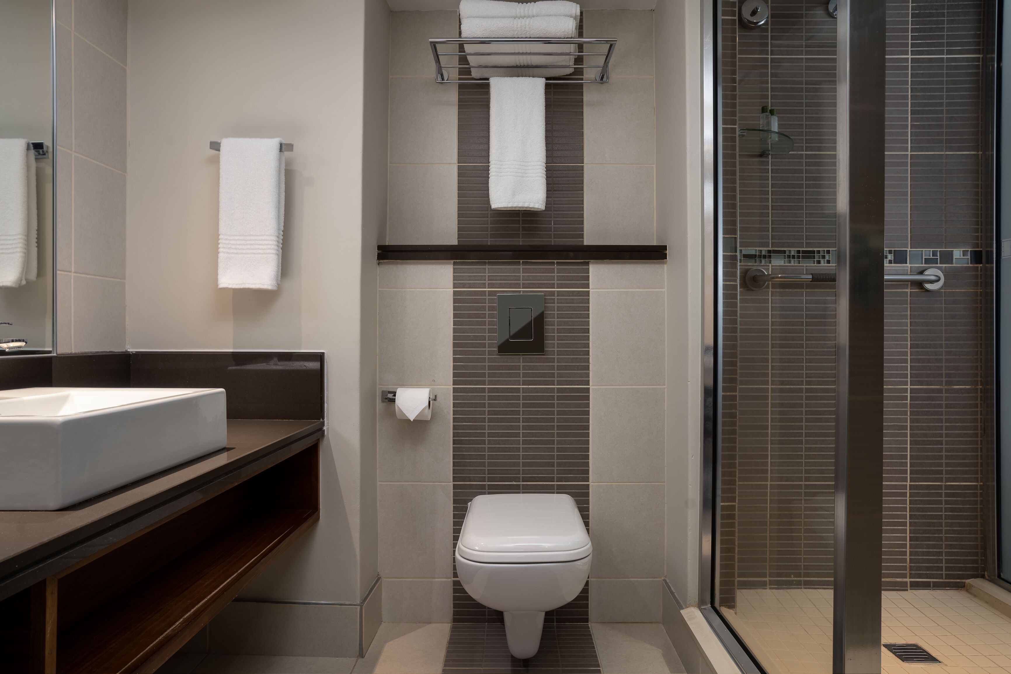 free toiletries, hair dryer, towels, soap