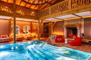 Indoor pool, 3 outdoor pools, open 8:00 AM to 8:00 PM, pool umbrellas